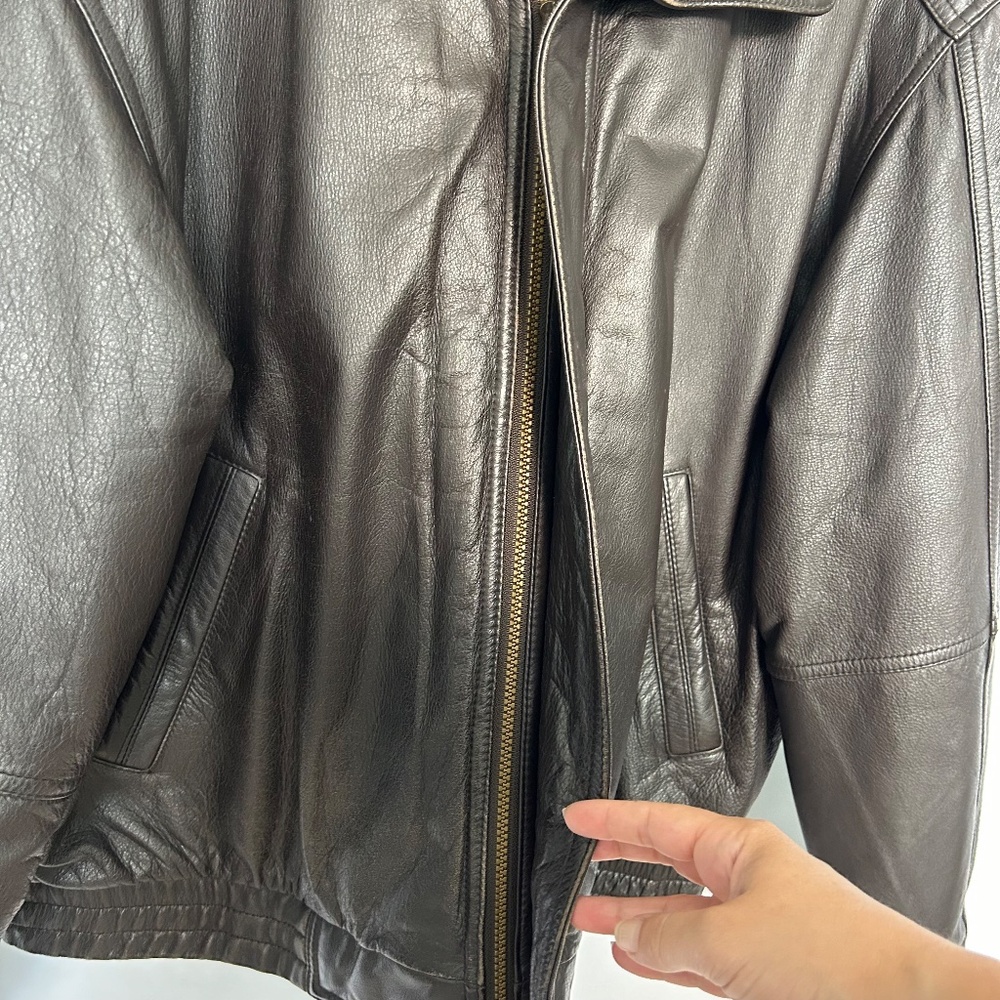 Vintage Members Only Genuine Leather Jacket,‎ Size XL - Picture 2 of 9